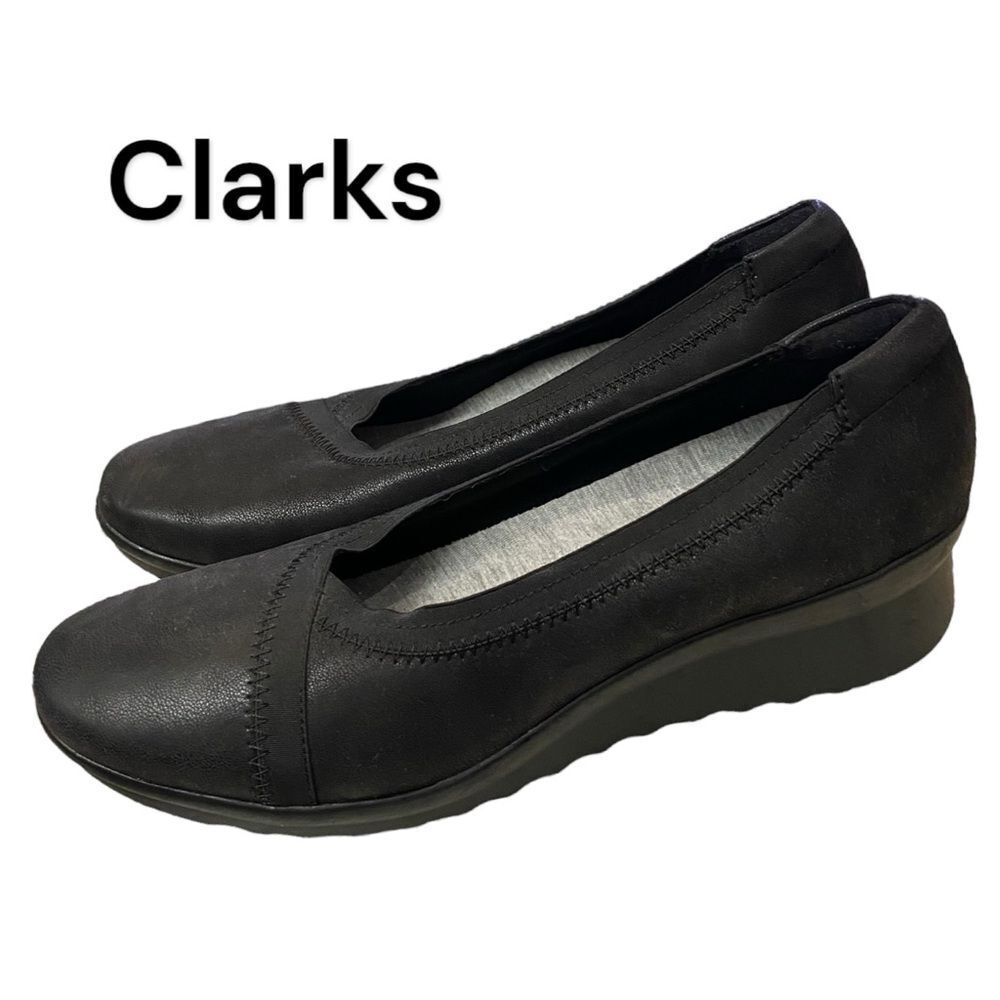 Clarks Caddell Dash Women's Slip-On Black Loafers 9 9M